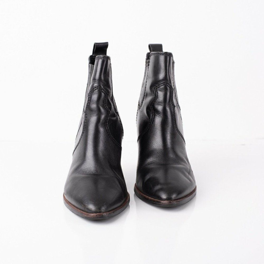 Coach Westyn Womens Black Leather Heeled Ankle Boots Booties Sz 9.5 Eu 39.5 - Picture 4 of 8